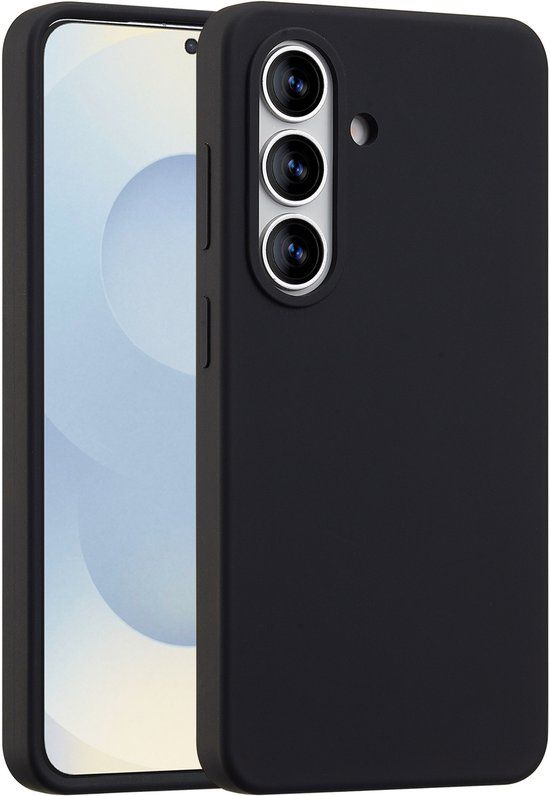 Accezz Liquid Silicone Backcover met MagSafe Ring voor Samsung Galaxy S26 - Zwart