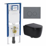 Geberit QeramiQ Dely Swirl Toiletset - Hangend - Keramiek - Mat Zwart
