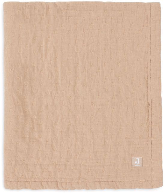 Jollein Baby Deken Wieg Jersey 75x100cm - Jacquard Biscuit - GOTS