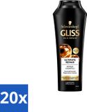 Gliss Kur Shampoo Ultimate Repair pour cheveux abîmés - 20 pièces x 250 ml