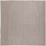 vidaXL Palmeras Beige 200 x 200 cm Polyester Vloerkleed