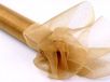 Merkloos Partydeco Organza stof - goud - glitters - 36 cm breed - nylon - decoratiestof - hobby