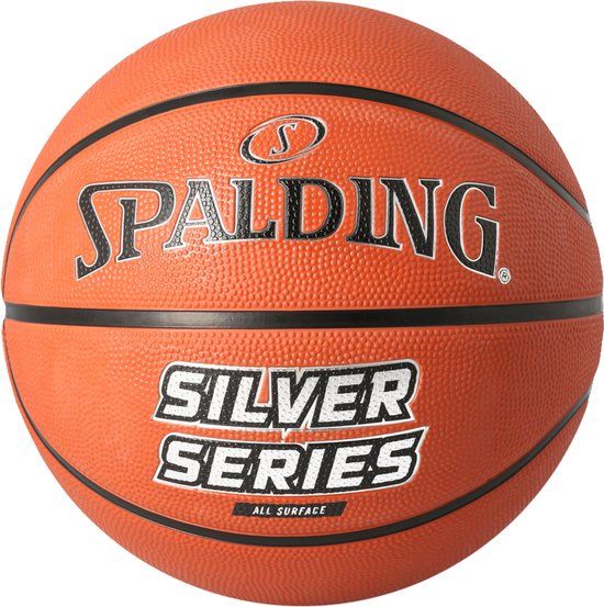 Spalding NBA Silver Series Rubber Basketball - Size 7 - Orange