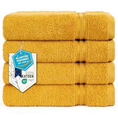 Hammetex Handdoeken 4-delige Set 50x100 cm, 100% Katoen Badstof