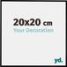 yd. Cadre photo 20x20 cm Plastique Noir Mat Evry