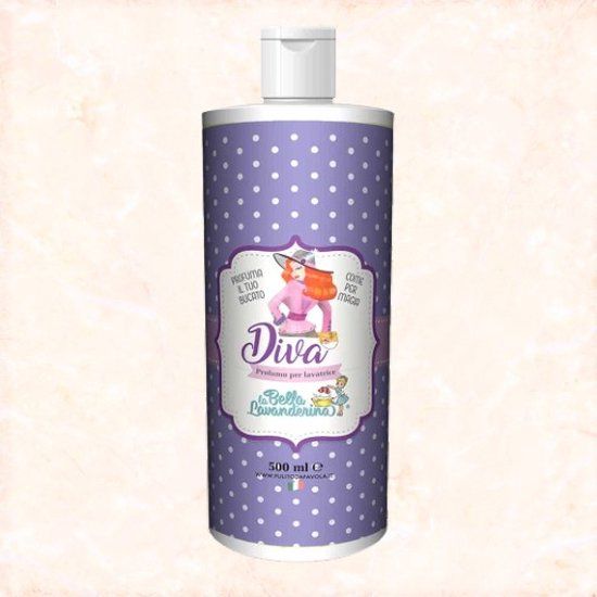 La Bella Lavanderina Diva Wasparfum - 500ML - Fruitige tonen & Vanille - Textielverfrisser