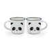 LEGAMI Espressokopjes, meerkleurig, 5,5 x 5,5 x 5 cm, Panda (verpakking van 2)