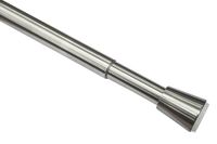 GARDINIA Spanstang, uitschuifbaar, montage zonder schroeven en boren, roestvrij staal, Ø23/26 mm, lengte: 130-220 cm