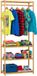 Merkloos Relaxdays Kledingrek met schoenenrek - 163 x 70 x 29 cm - Bamboe