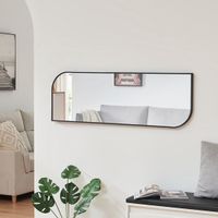 en.casa Wandspiegel Tarvindak 120x40 cm zwart