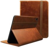 Rosso Deluxe Samsung Galaxy Tab A11 Plus Hoes Book Case Echt Leer Bruin