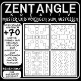 Zentangle Kreativ – Muster, Formen & kreative Vorlagen zum Ausfüllen Entspannungsbuch für Stressabbau, Achtsamkeit & kreative Auszeiten | Über 70 Motive | Reiseformat | Für Anfänger geeignet