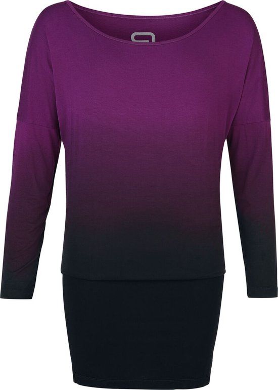 R.E.D. by EMP R.E.D. Rock-Engineered Design Zwart-paars kort jurkje met kleurverloop - Dames - L