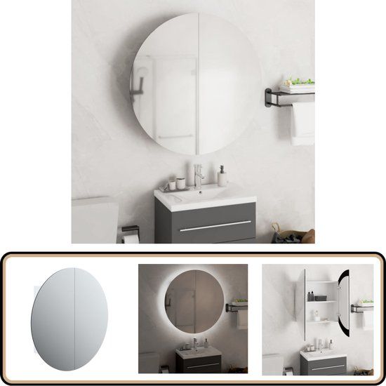 vidaXL Badkamerkast - Spiegel - LED - Wit - 54 cm