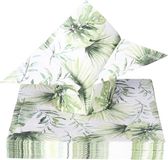 Ambiente Tafel diner servetten - Jungle bladeren thema - 20x stuks - 33 x 33 cm