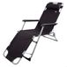AKTIVE Opklapbare ligstoel, zwart, 2 posities, kantelbaar, materiaal: staal en textiel, afmetingen: 178 x 60 x 89 cm, maximale belasting: 110 kg