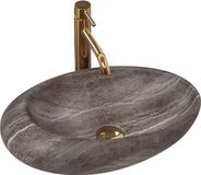 REA Roxy A Stone D. Grey Opzetwastafel Steen Imitatie 49x31 cm