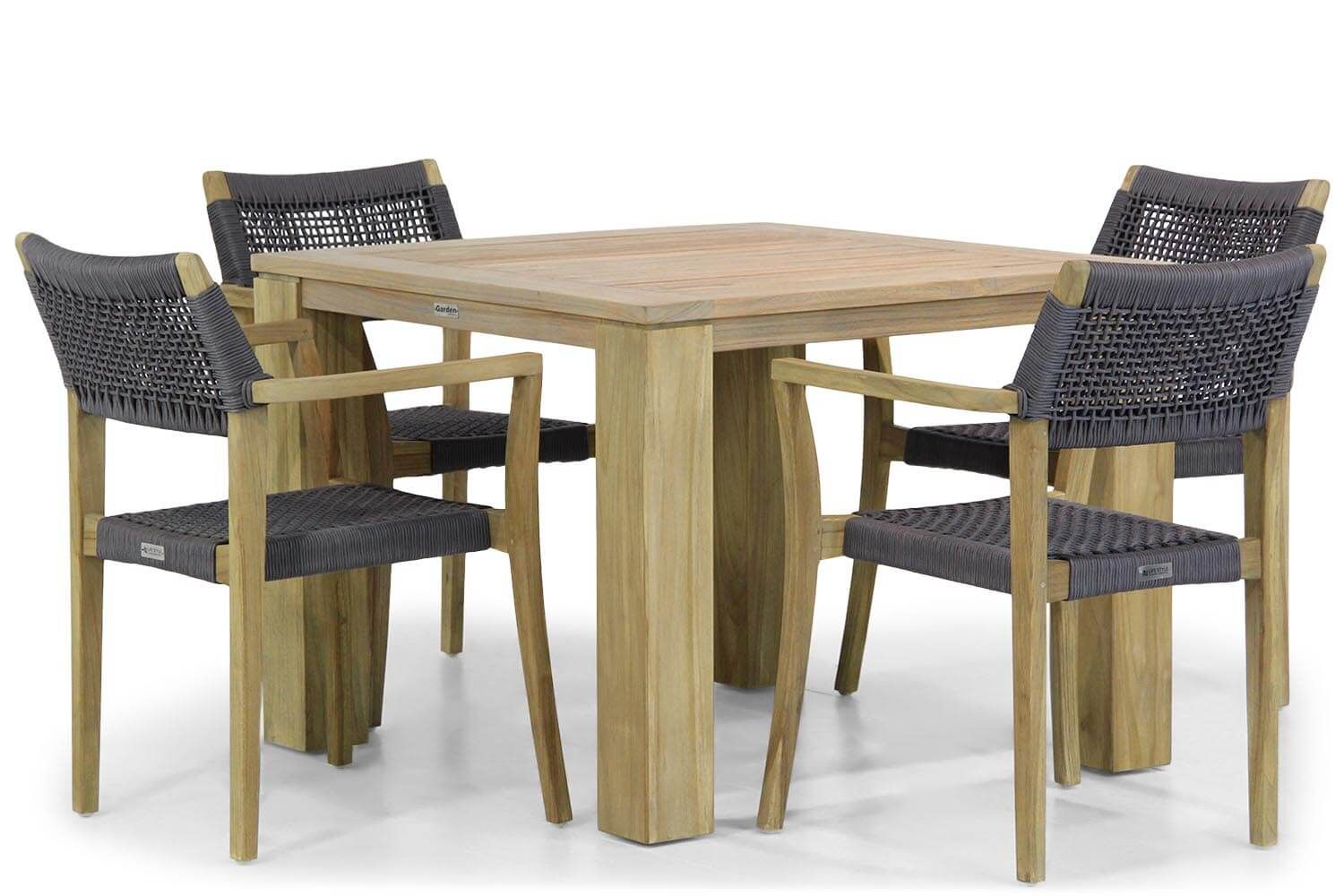 Lifestyle Garden Furniture Dallas/Brighton 100 cm dining tuinset 5-delig - 7423612382310