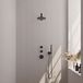 Brauer Thermostatische Inbouwdoucheset Carving Omstelknoppen Mat Zwart