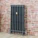 Mercury Radiateur fonte - H 66cm x L 26,3cm x P 10,1cm - Triple rangs - Argent métallisé
