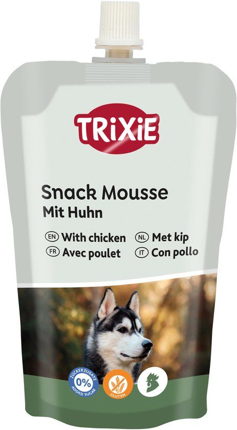Trixie Snack Mousse - Vloeibare Hondenbeloning Kip 200gr - Ideaal voor Kieskeurige Eters