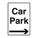 V Safety Parkeerplaats - Pijl Rechts 297 x 210 Zelfklevende Vinyl Veiligheidsbord