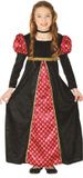 Fiestas Guirca Jurk Middeleeuwen Meisjes Rood/zwart Mt 7-9