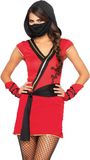 Leg Avenue Rood Mystiek Ninja Kostuum voor Vrouwen - S - Volwassenen