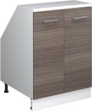 Vicco R-Line Keukenkast voor schuine wand – 60 cm met 2 deuren, kastromp 60 cm diepte Edel grijs