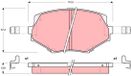 TRW Remblokkenset GDB3103 voor Mazda MX-5