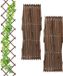 Relaxdays Plantenklimrek set van 3 - uitschuifbaar - 180 cm - hout - trellis - bruin