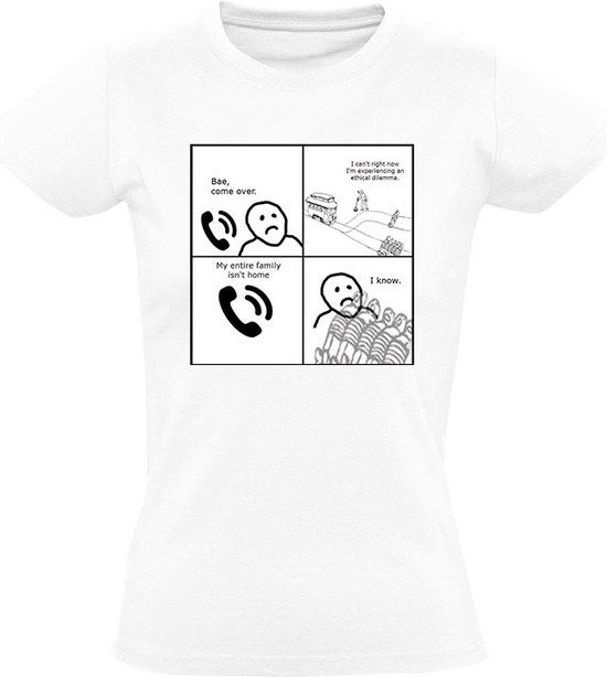 Bae, come over Dames T-shirt - Wit - 5XL