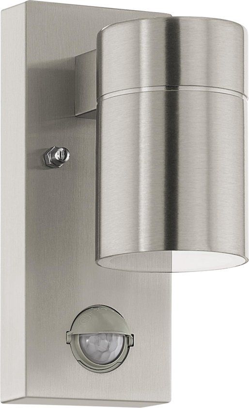 EGLO Riga 5 - Buiten Wandlamp - Grijs - GU10 - 8W - 250 Lumen - IP44 - Met Sensor