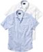 Babista Heren Overhemden Set van 2 - Wit - Maat 43/44 - Katoen - Korte Mouw - Regular Fit - Casual