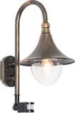 QAZQA Daphne Klassieke Wandlamp met Bewegingsmelder Goud/Messing