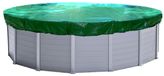 Quick-star Couverture de piscine ronde pour piscines de 500-550 cm | Dimensions de la bâche Ø 610 cm | Vert | Bâche de piscine été et hiver | Bâche de couverture 200 g/m² PE | Couverture double couche | Résistant aux UV