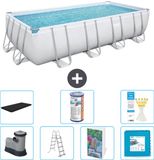 Bestway Rechthoekig Power Steel Zwembad - 549 x 274 x 122 cm - Grijs