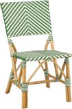 Mica Decorations Mandox Bistrostoel - Rotan - Donkergroen, Wit