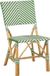Mica Decorations Mandox Bistrostoel - Rotan - Donkergroen, Wit