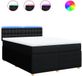 vidaXL Boxspring met matras Stof Zwart 160x200 cm