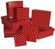 MIK Funshopping Geschenkdoos set Red Dots - 8 doosjes