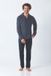Hajo Premium katoen heren doorknoop pyjama marine blauw