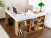 Carlo Bureau d'angle blanc/pin atlantique
