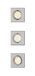 Philips Hue Philips Peridot inbouwspot - Nikkel - Vierkant - Richtbare spot - 3-pack