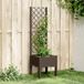 Maison Exclusive Jardinière avec treillis, marron, 40x40x142 cm, plastique PP