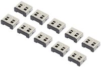 Renkforce rf-USBBlocker-02 USB-A-poortslot Set van 10 stuks Zilver