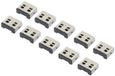 Renkforce rf-USBBlocker-02 USB-A-poortslot Set van 10 stuks Zilver