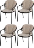 4 Seasons Outdoor Manitoba Taste 4SO stapelbare tuinstoel antraciet set van 4