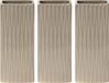 Excellent Houseware Waterverdamper radiator - 3x - beige - met relief - kunststeen - 18 cm - luchtbevochtiger
