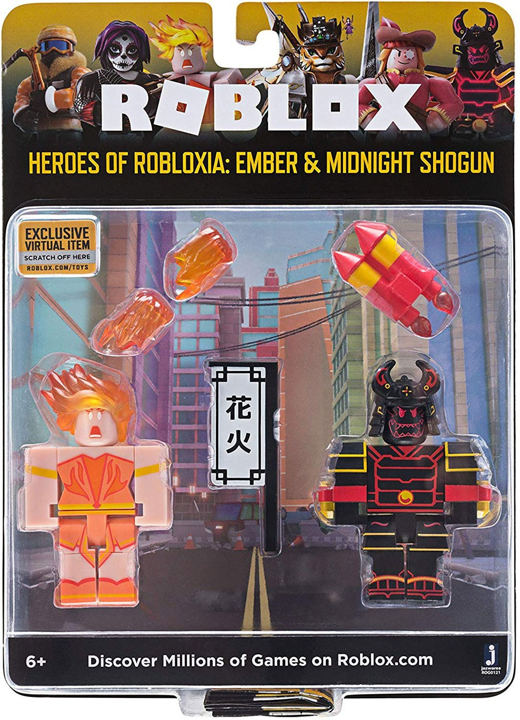 Jazwares Roblox Heroes of Robloxia - Ember & Midnight Shogun Merchandise